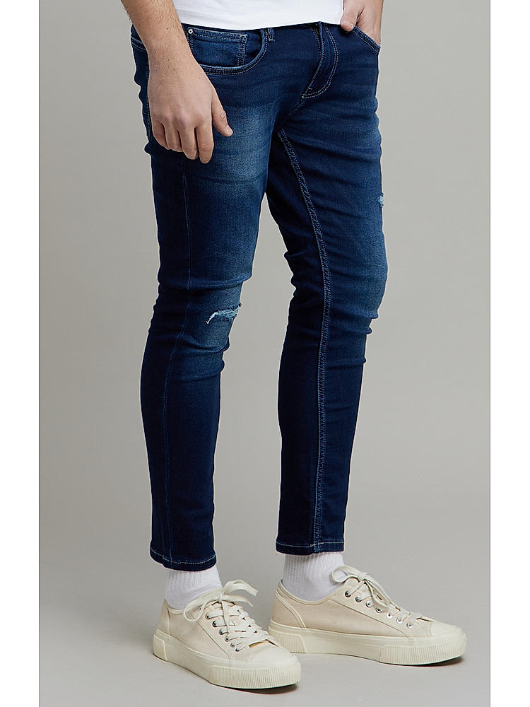 Buy Navy Blue Solid Jeans for Men Online at Celio