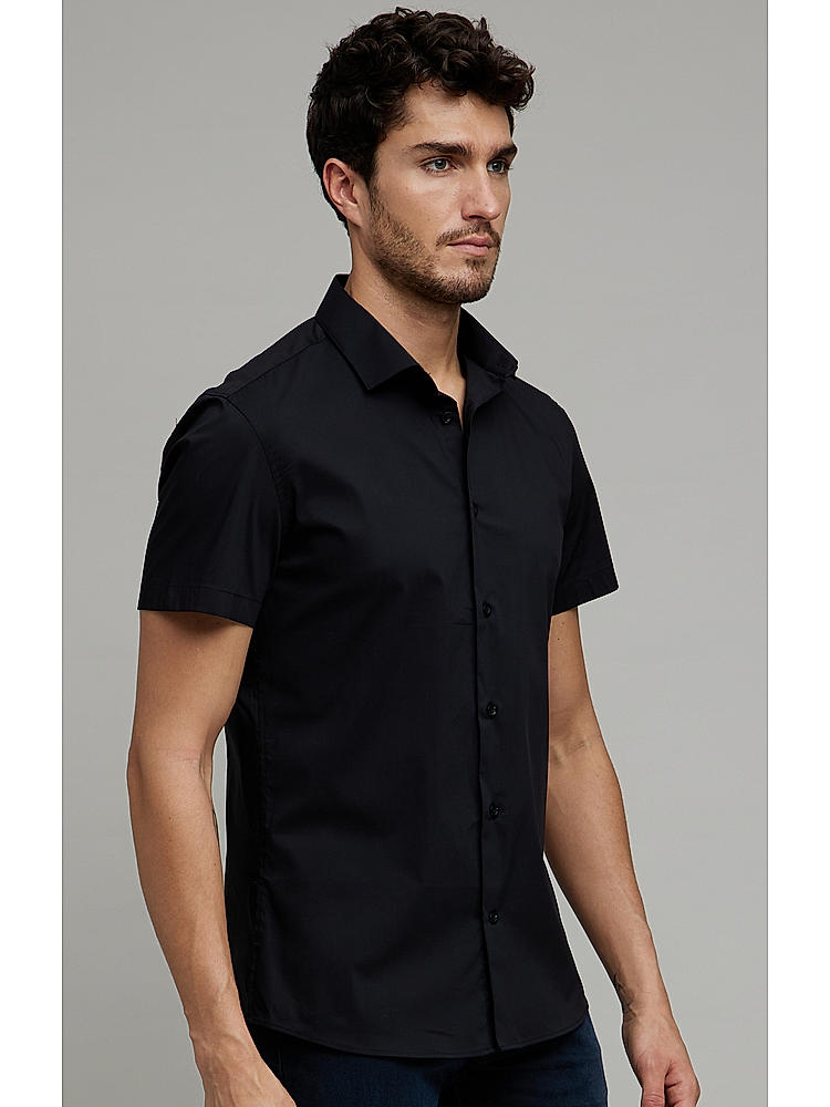 black solid casual shirt