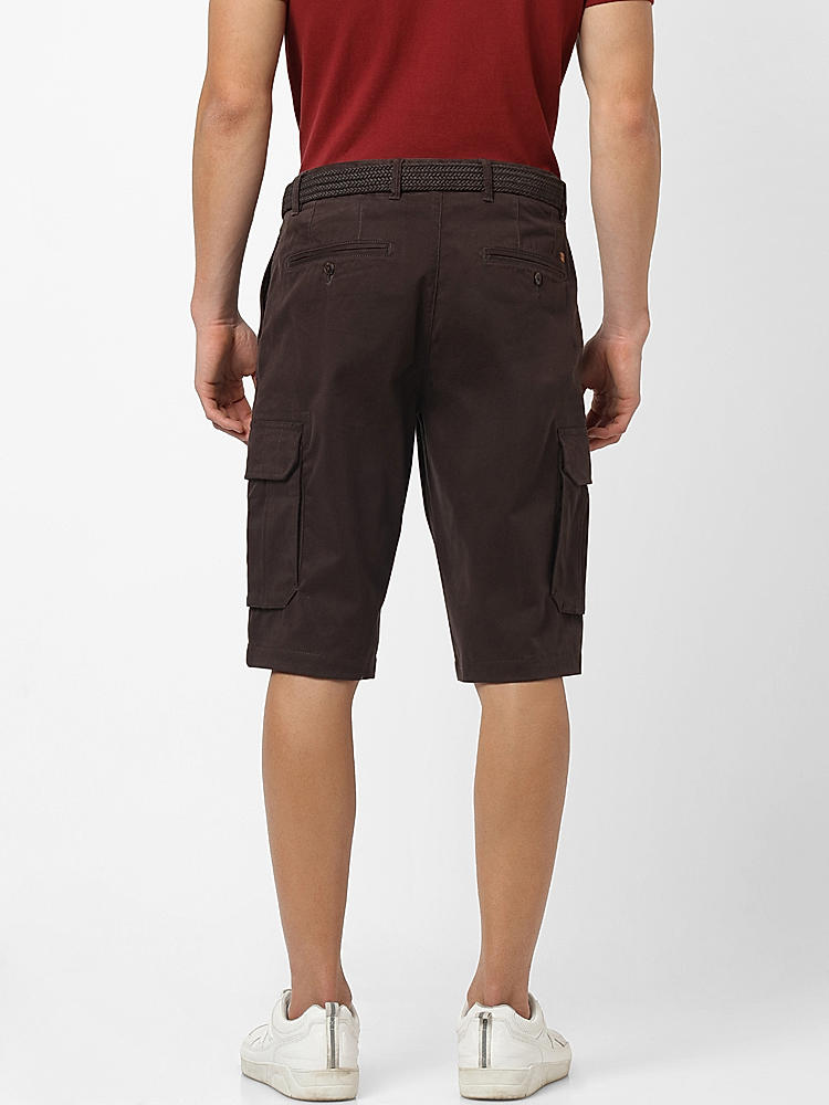 Buy Straight Fit Dark brown Cargo Shorts for Men Online at Celio