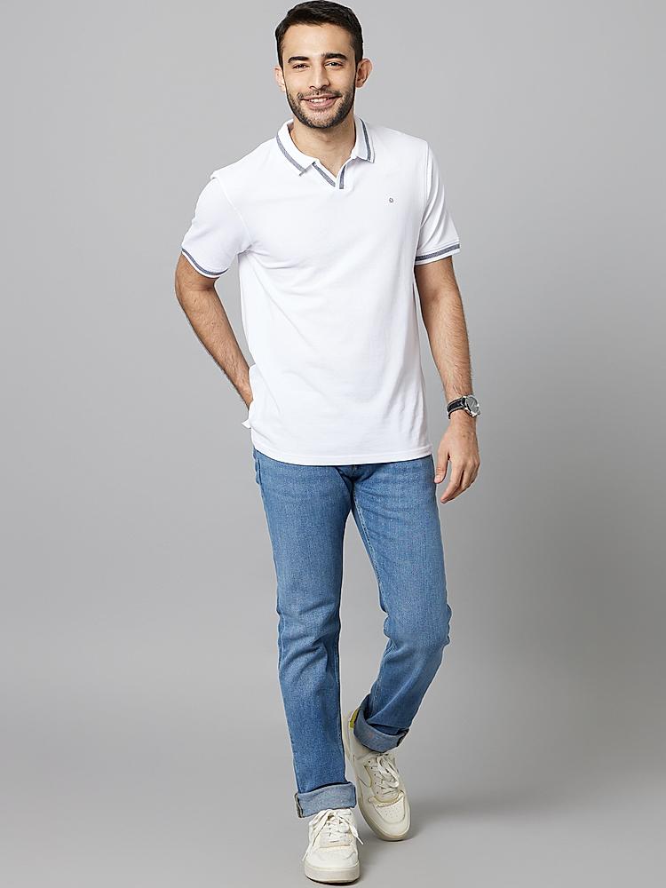 white polo shirt men outfit