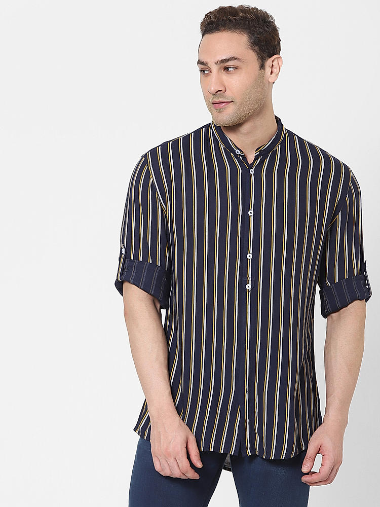 slim fit striped shirt