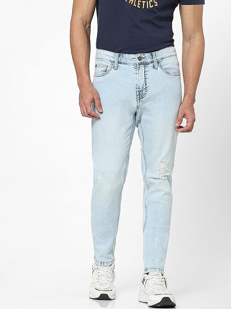 Buy Light Blue Regular Fit Jeans for Men Online at Celio