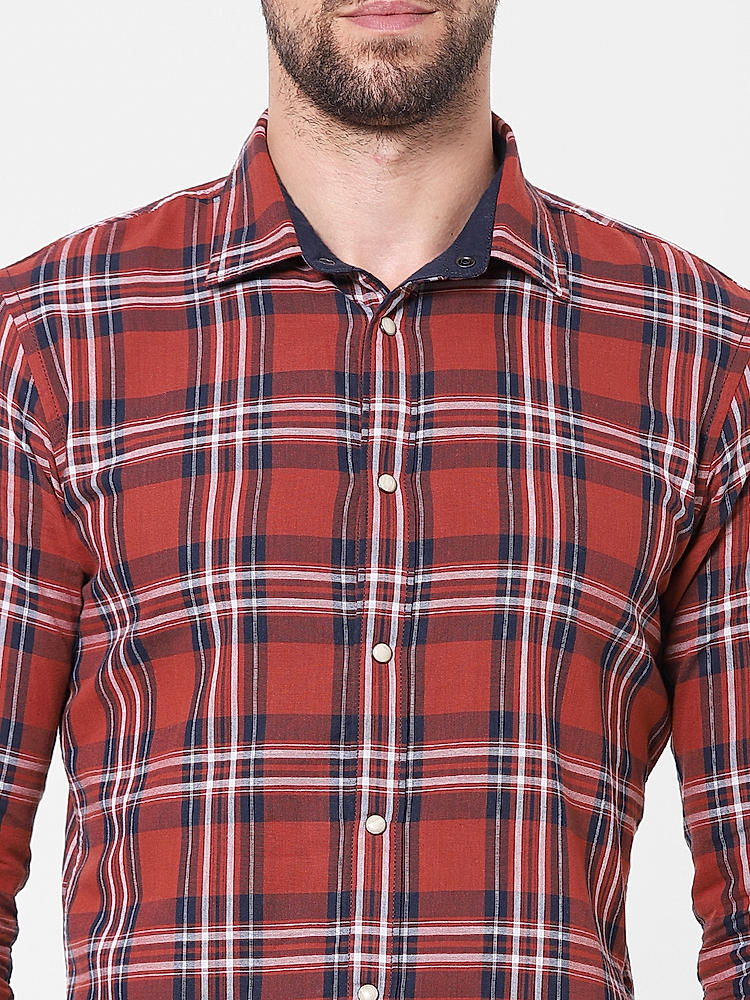 Buy Red Checked Shirt for Men Online at Celio