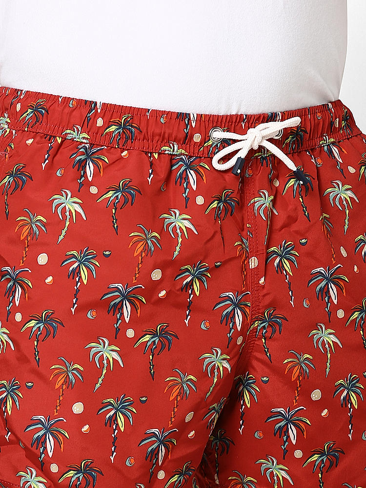 Buy Red Printed Swim Shorts for Men Online at Celio