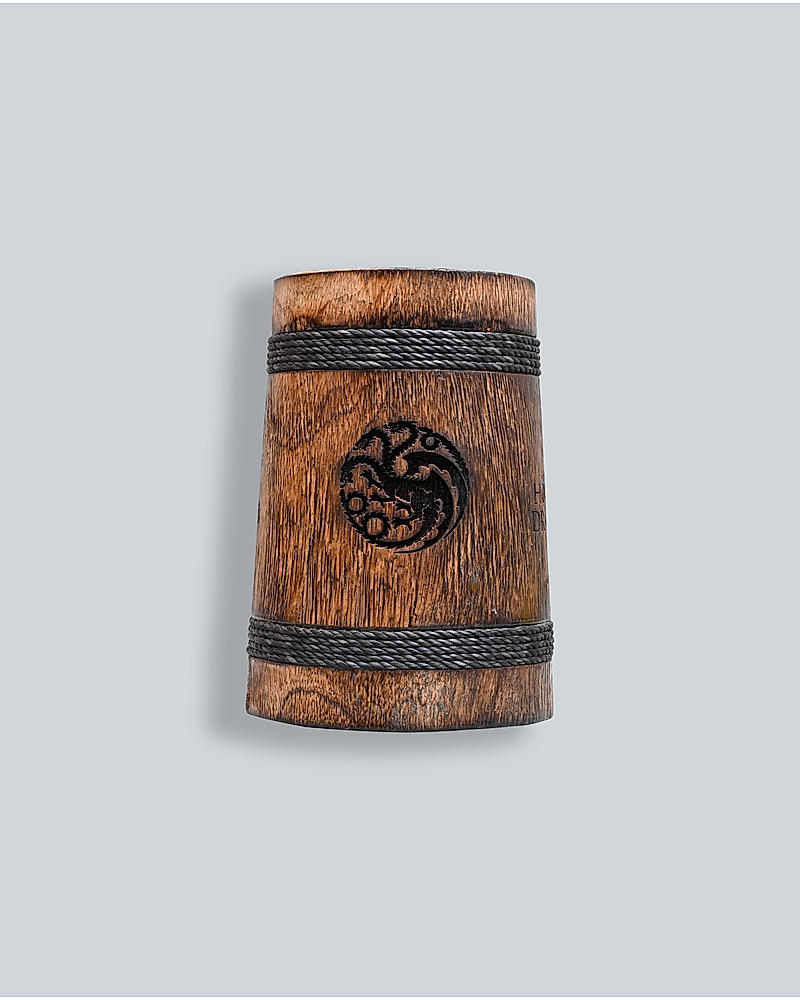 Rare Vintage Wooden Mug - House Of The Dragon (500 ml)