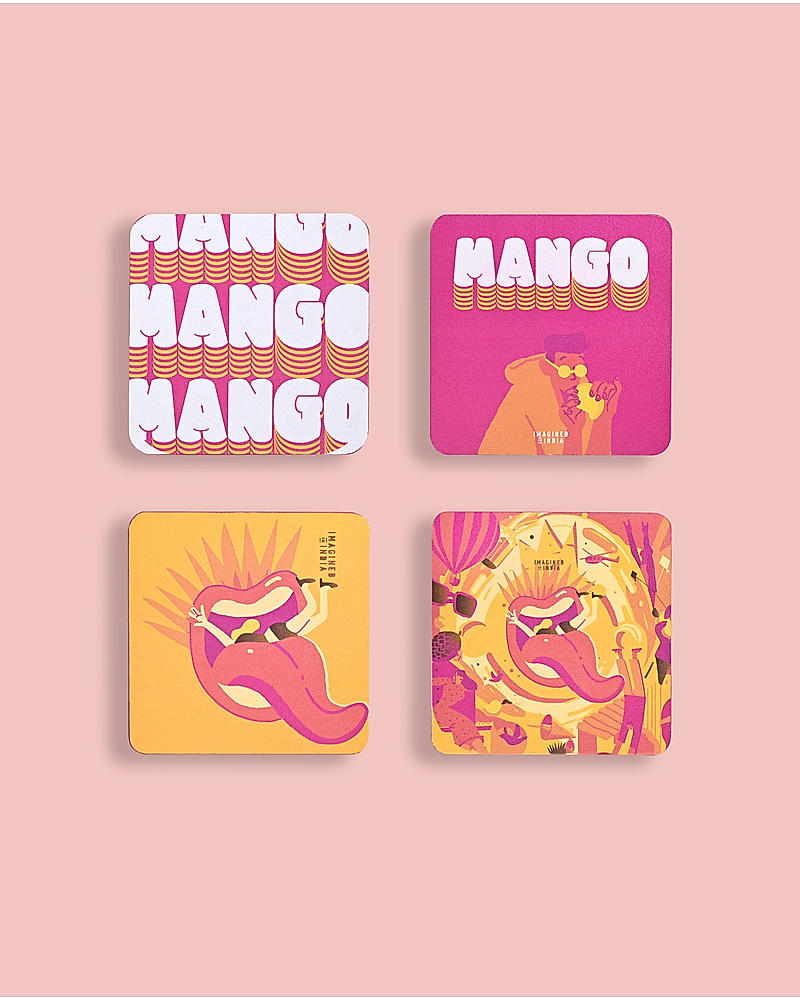 Mango Lassi Coasters (Set of 4)