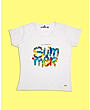 Always Summer Multicolour Print T-shirt - White