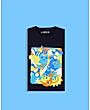 Monkey & Foliage Graphic T-shirt - Navy Blue