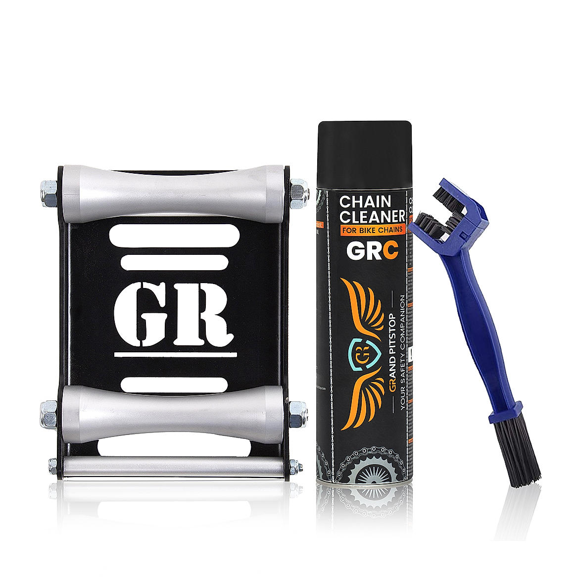 Combo of Chain Cleaning Brush & GR Chain Cleaner-500ml & Groller Large