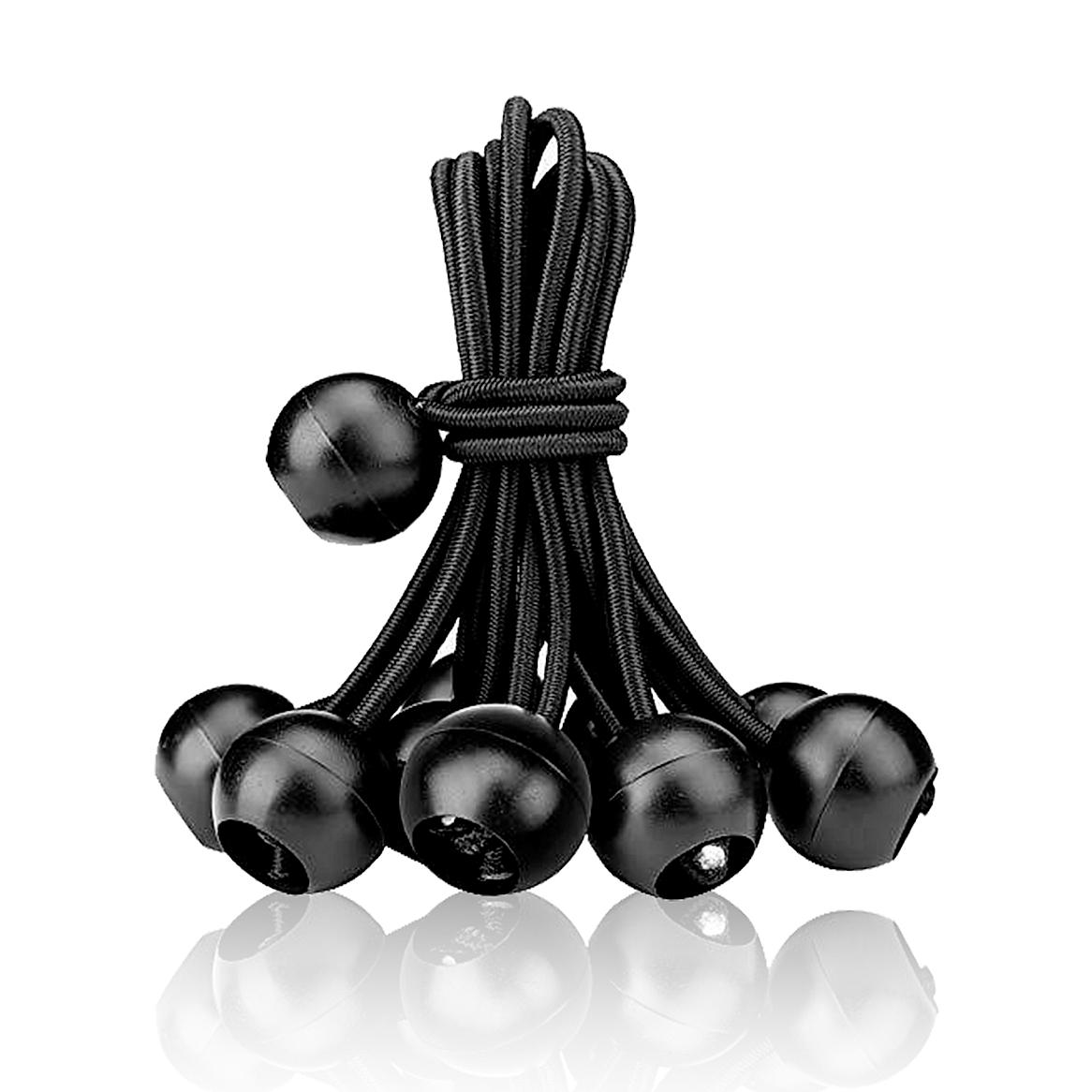 Bungee Balls (8Inch) - Set Of 10 - Black