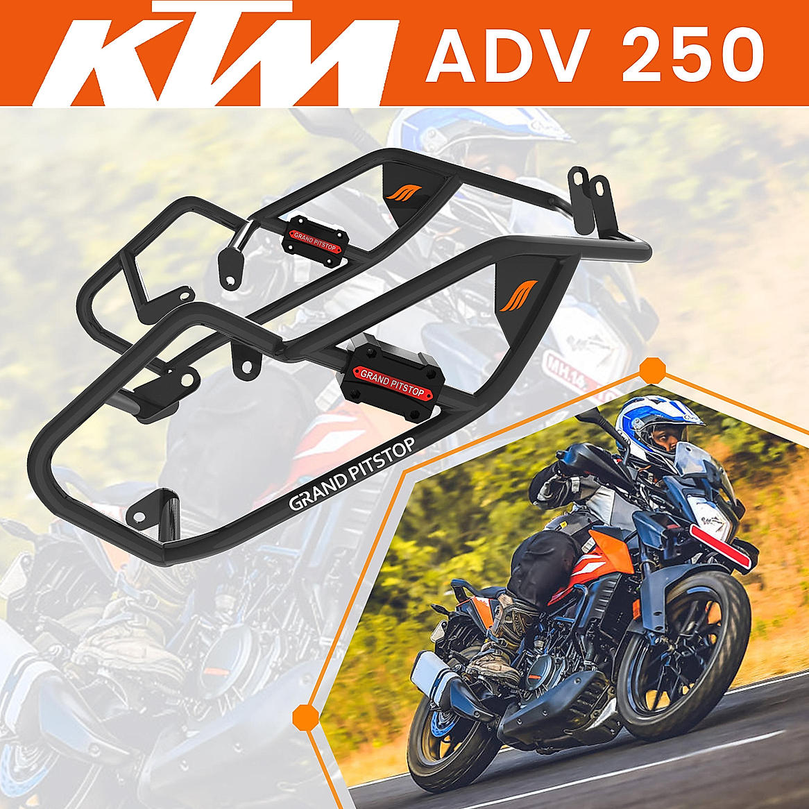 CRASH GUARD (PAIR) - Black for KTM - ADV 250