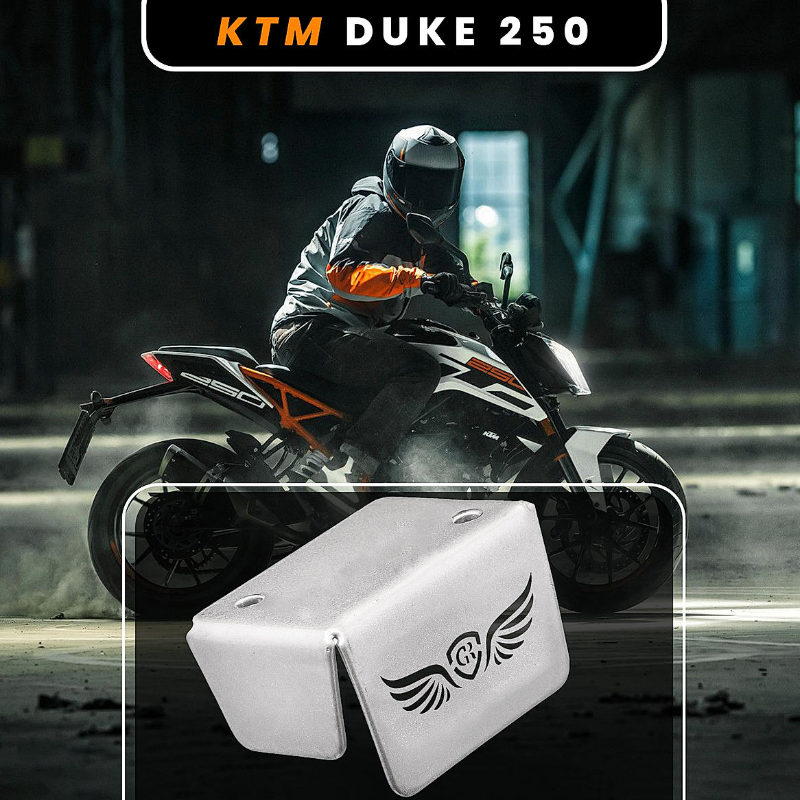 FRONT FLUID RESERVOIR COVER - Silver for KTM - DUKE 150, 250