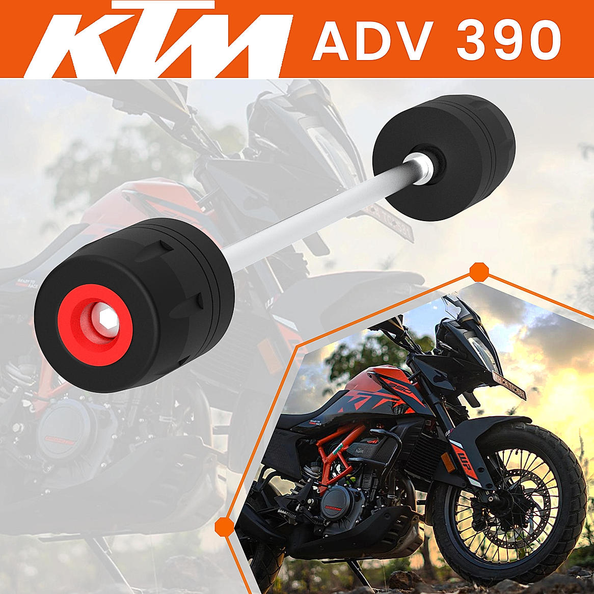 Front Fork Slider for KTM ADVENTURE 390 Black