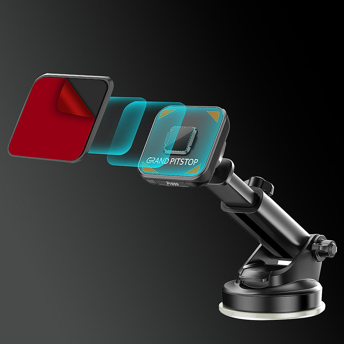 Quick Lock GEN-1 with in-built MAGNETIC LOCK Technology car dashboard Mobile Holder