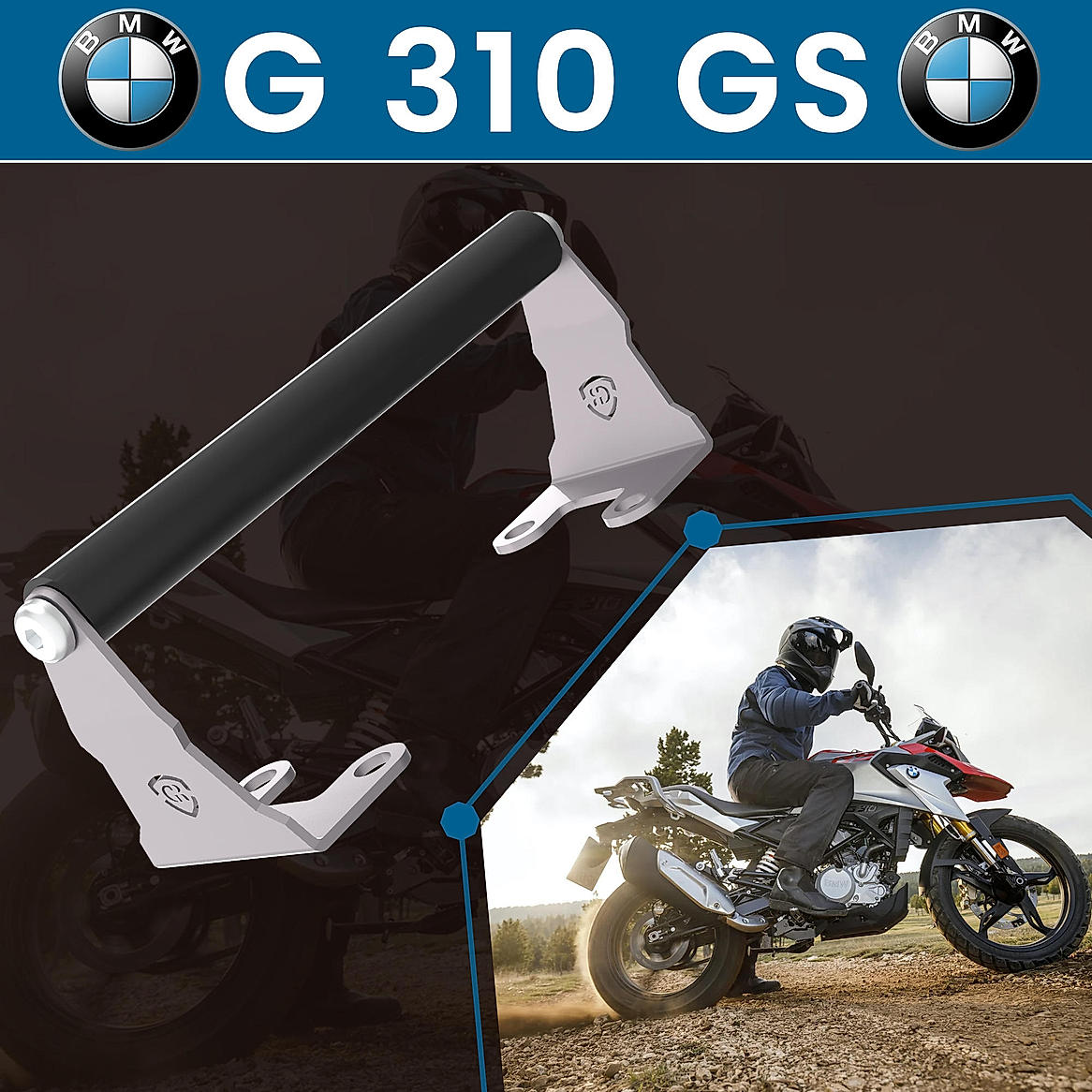 GPS Mount for BMW G310 GS Silver