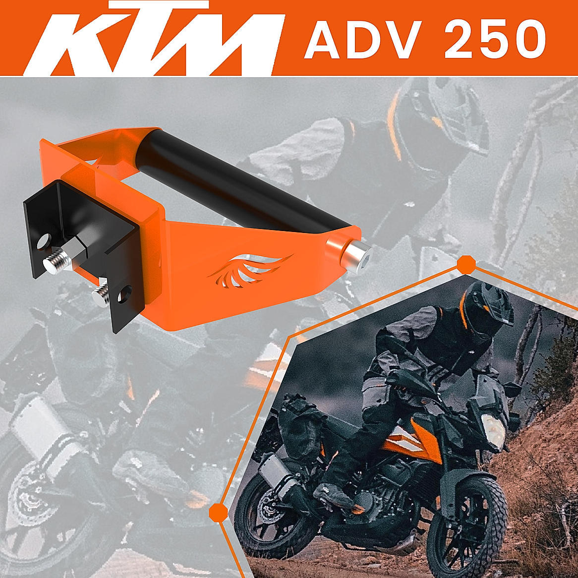 GPS MOUNT - Orange for KTM - ADV 250
