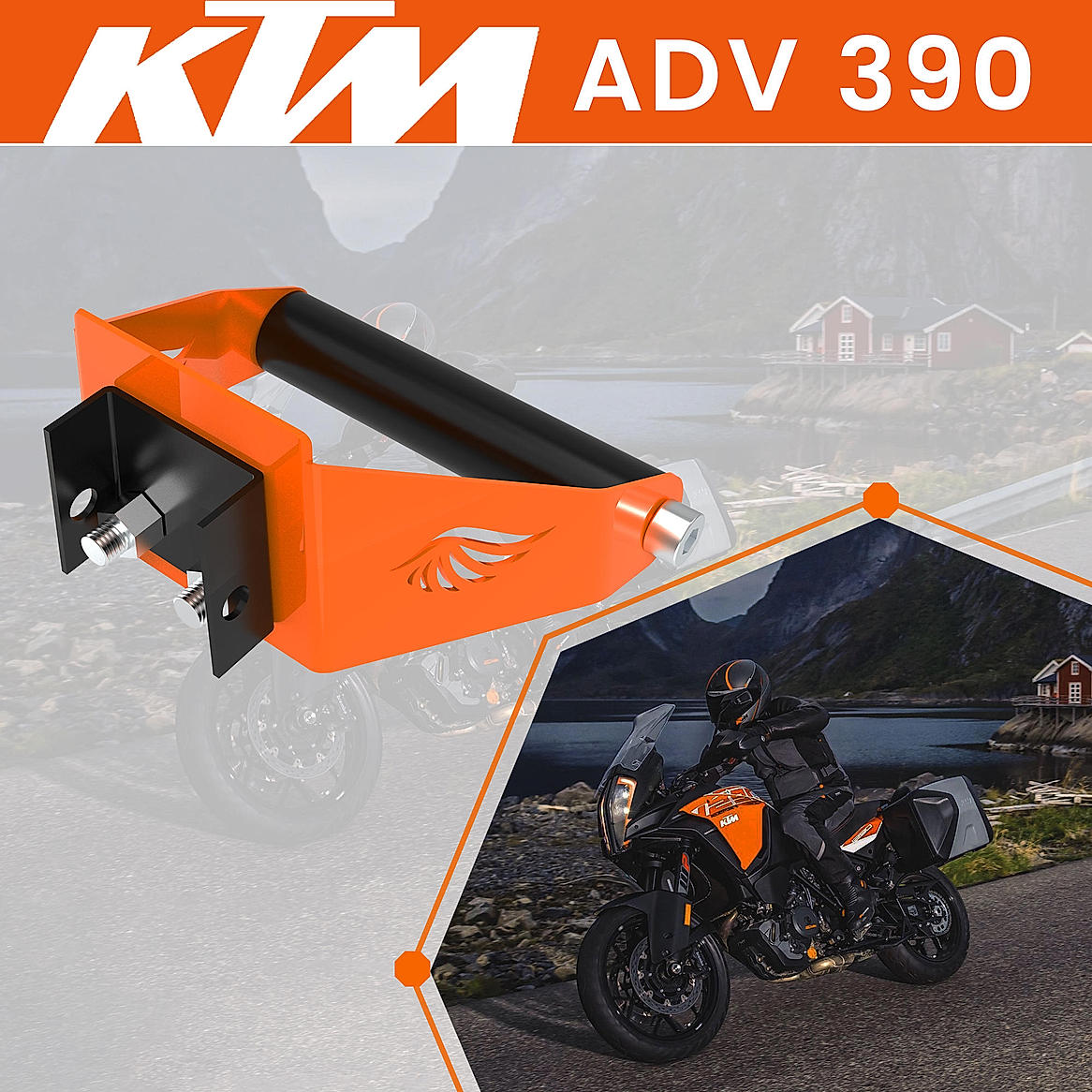 Buy GPS Mount for KTM ADVENTURE 390 X Orange Online at Grandpitstop GPSM 3 O KTM ADV390 X