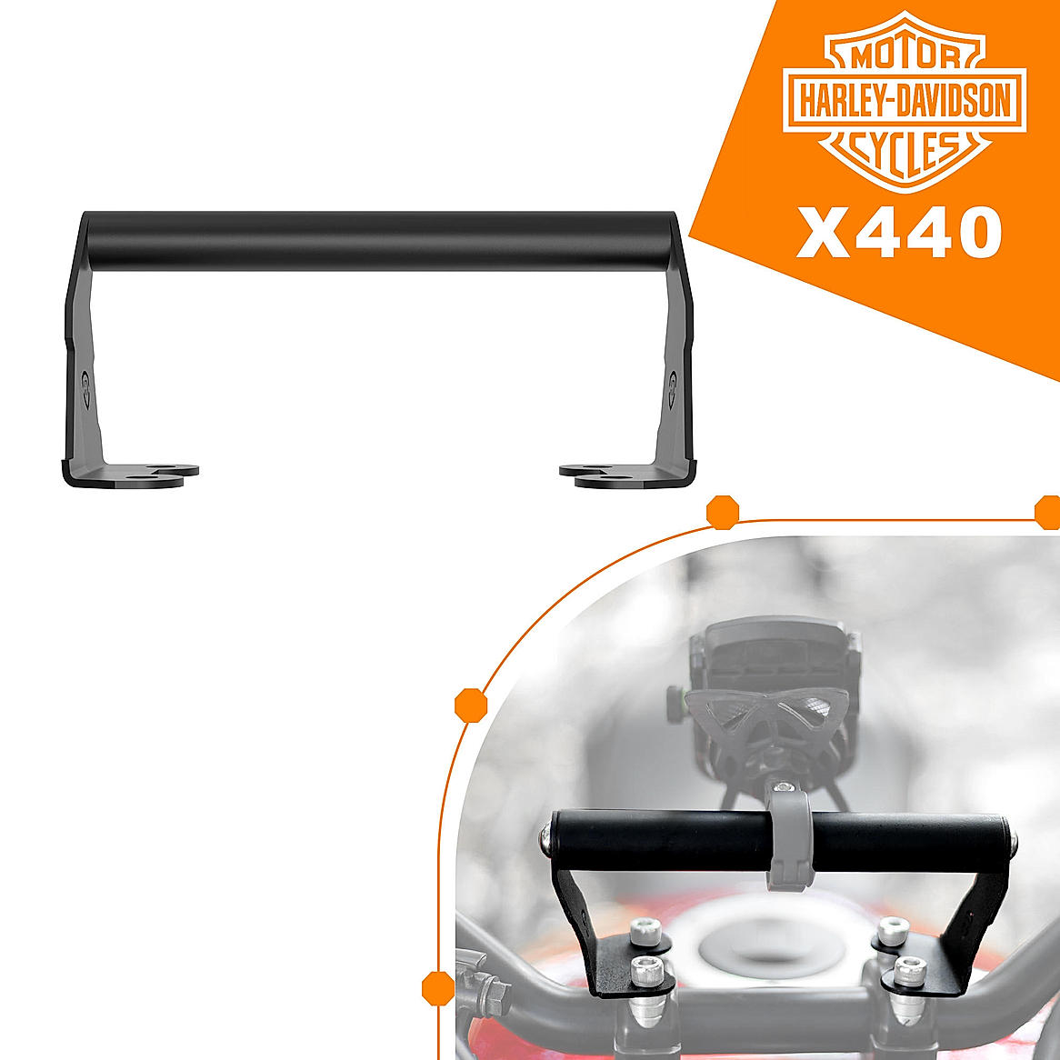 GRAND PITSTOP GPS Mount for HARLEY DAVIDSON X 440 Black