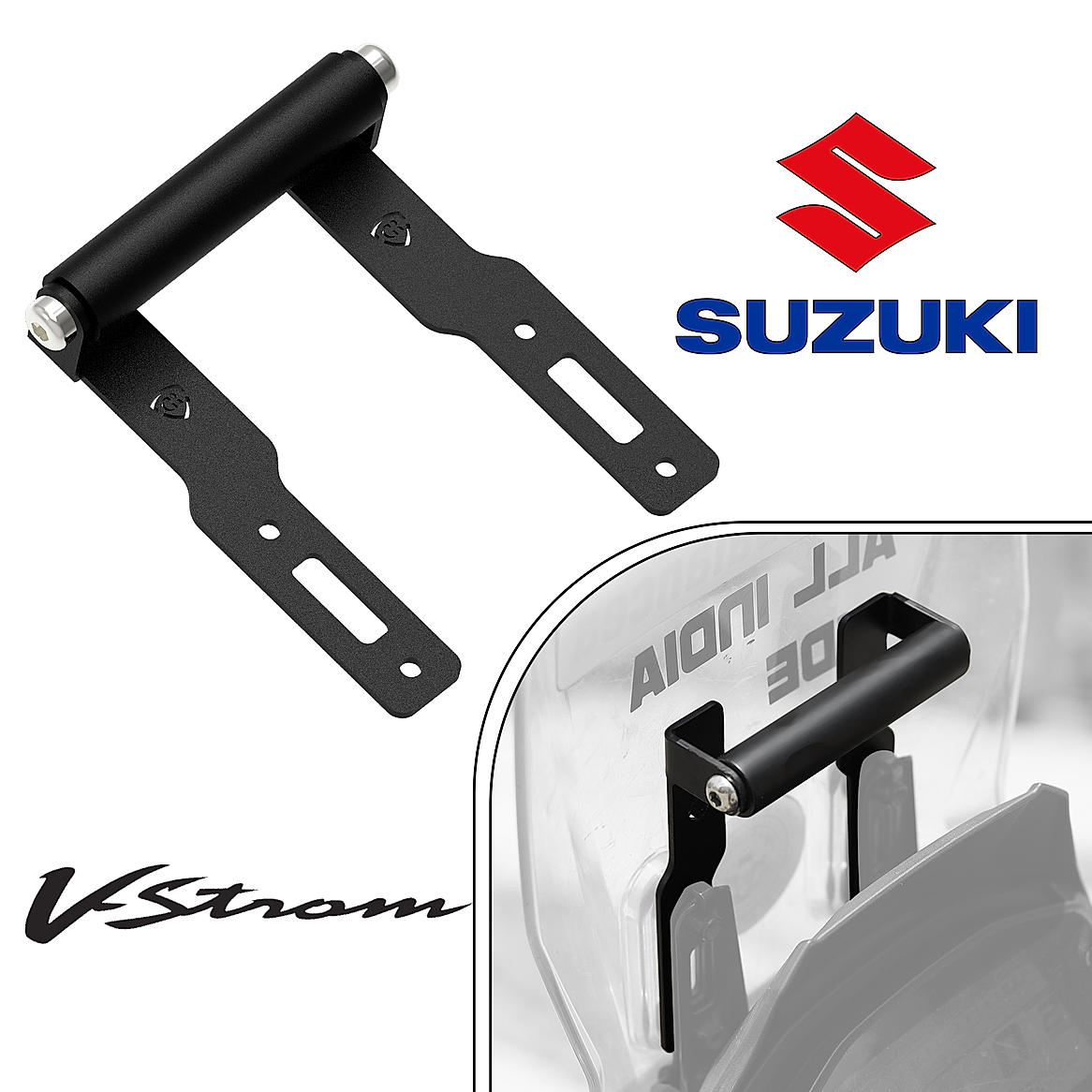 GPS MOUNT - Black for SUZUKI - V Strom