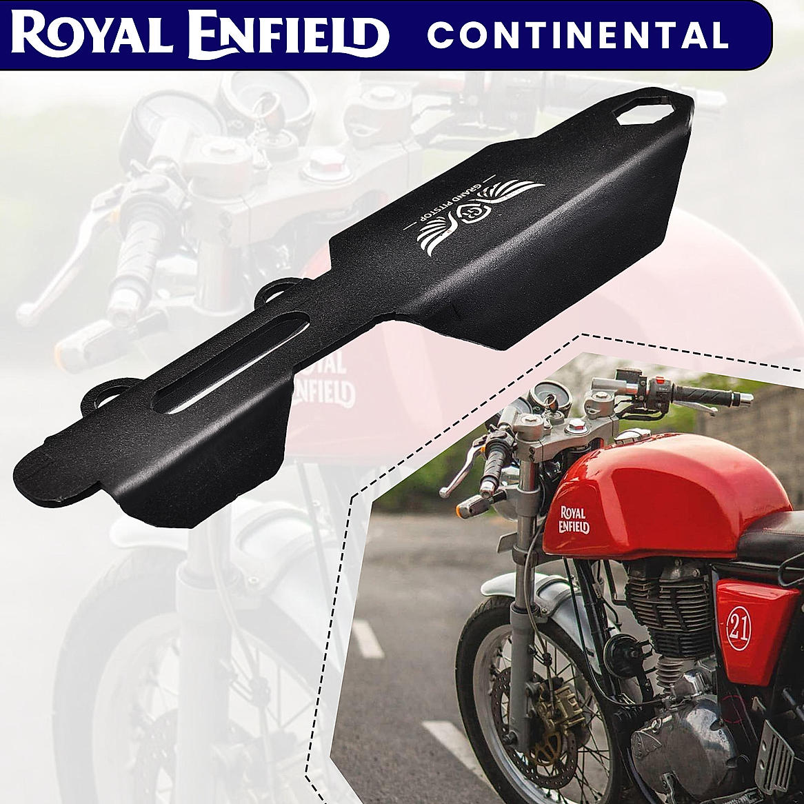 MASTER CYLINDER PROTECTOR - Black for Royal Enfield - CONTINENTAL GT