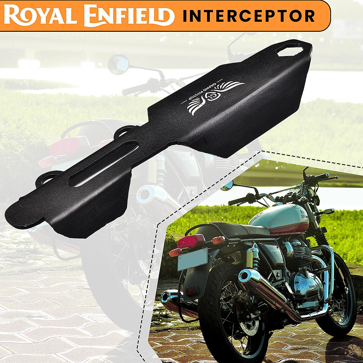MASTER CYLINDER PROTECTOR - Black for Royal Enfield - INTERCEPTOR