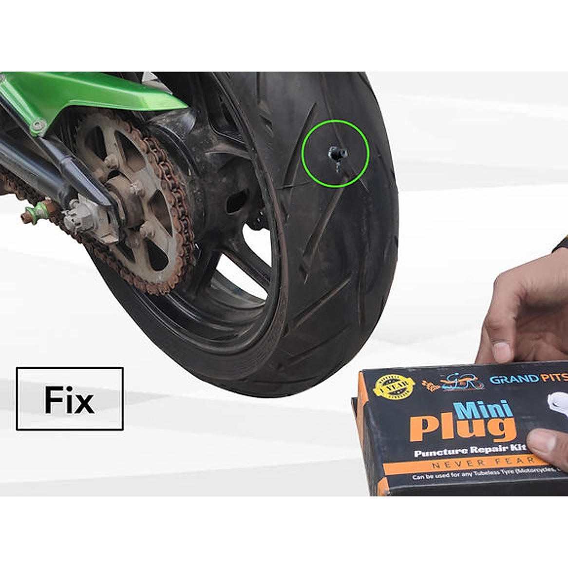 Tubeless Tyre Puncture Kit Bike Tyres Puncture Kit GrandPitstop