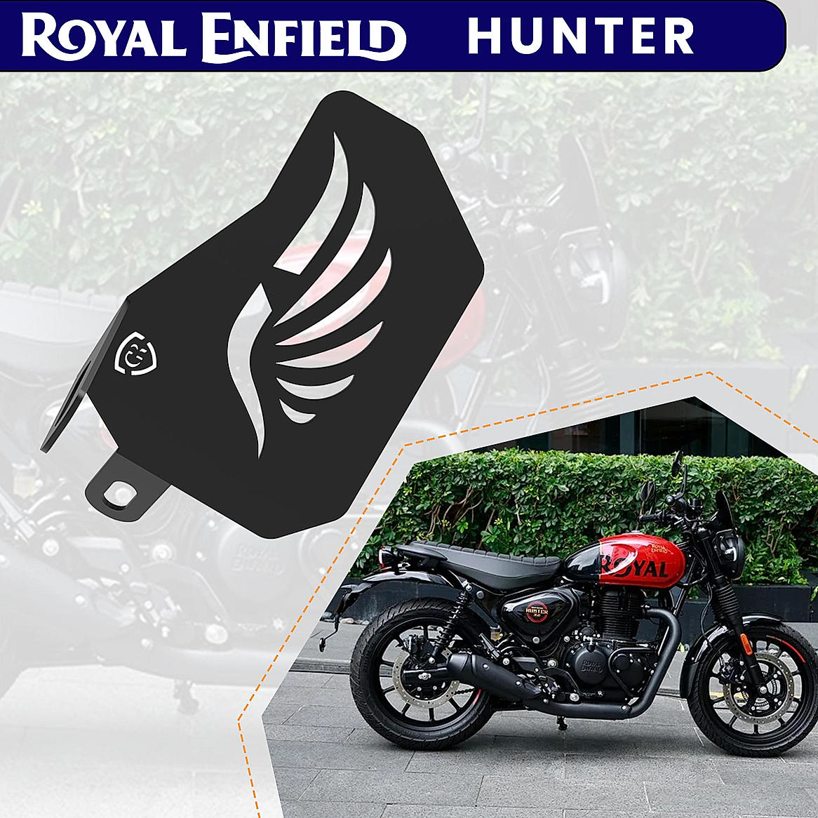 PILLION RIDER FOOTREST (Right) - Black for Royal Enfield - Hunter