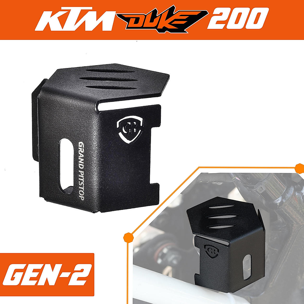 Rear Brake Fluid Resorvoir Cap for KTM DUKE 200 Gen 2 Black