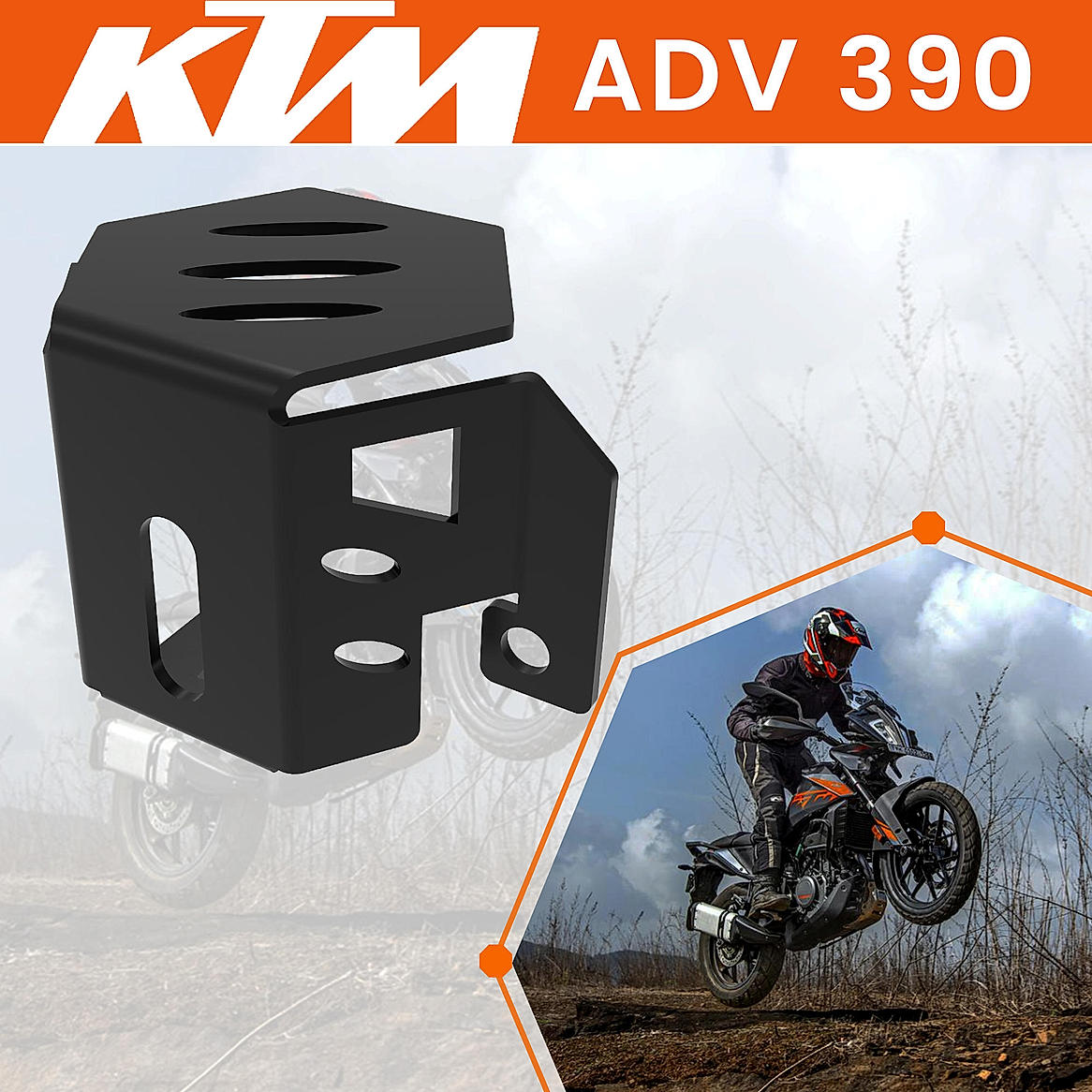 Rear Brake Fluid Cap for KTM ADVENTURE 390 Black