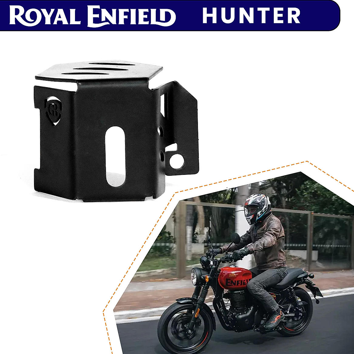REAR BRAKE FLUID CAP - Black for Royal Enfield Hunter