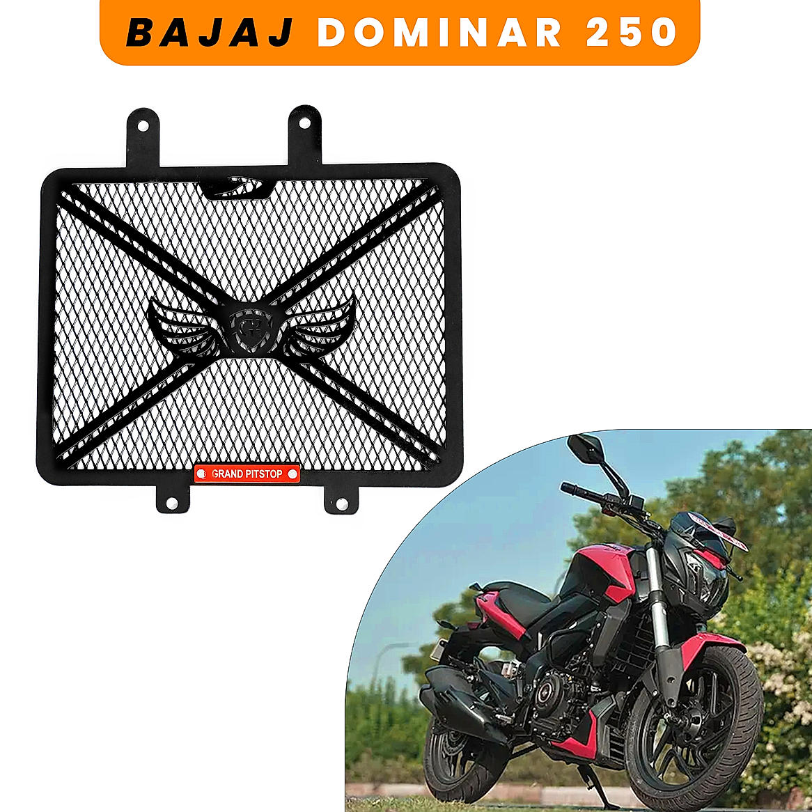 Radiator Grill for Bajaj Dominar 250 - Black
