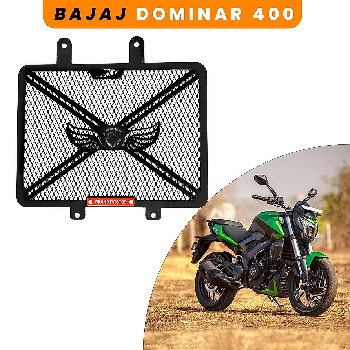 Radiator Grill for Bajaj Dominar 400 - Black