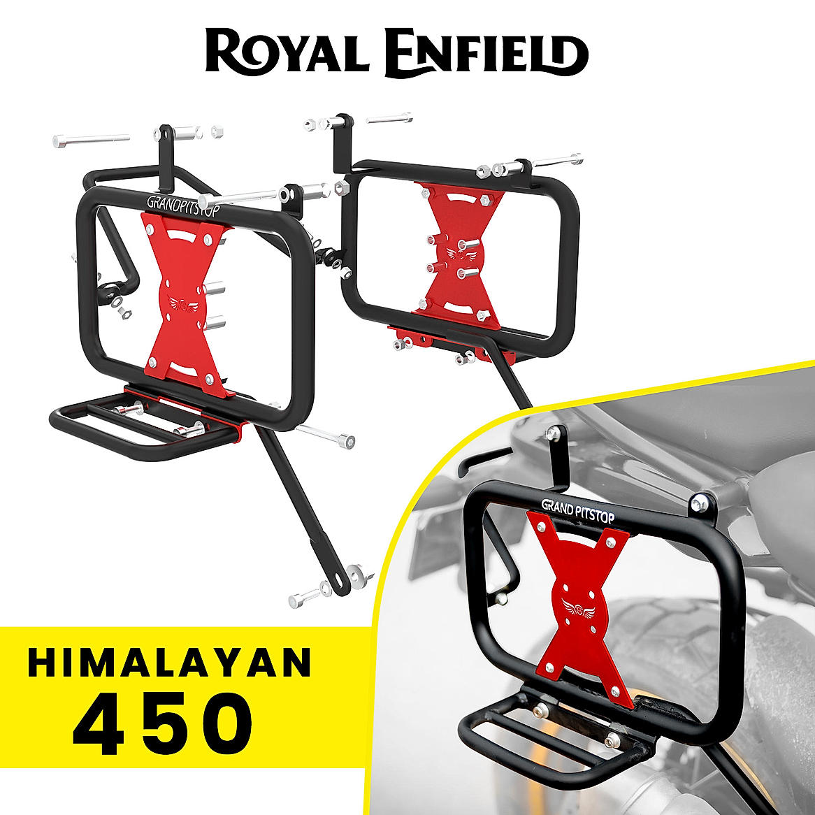 Saddle Stay for Royal Enfield Himalayan 450 - Black/Red