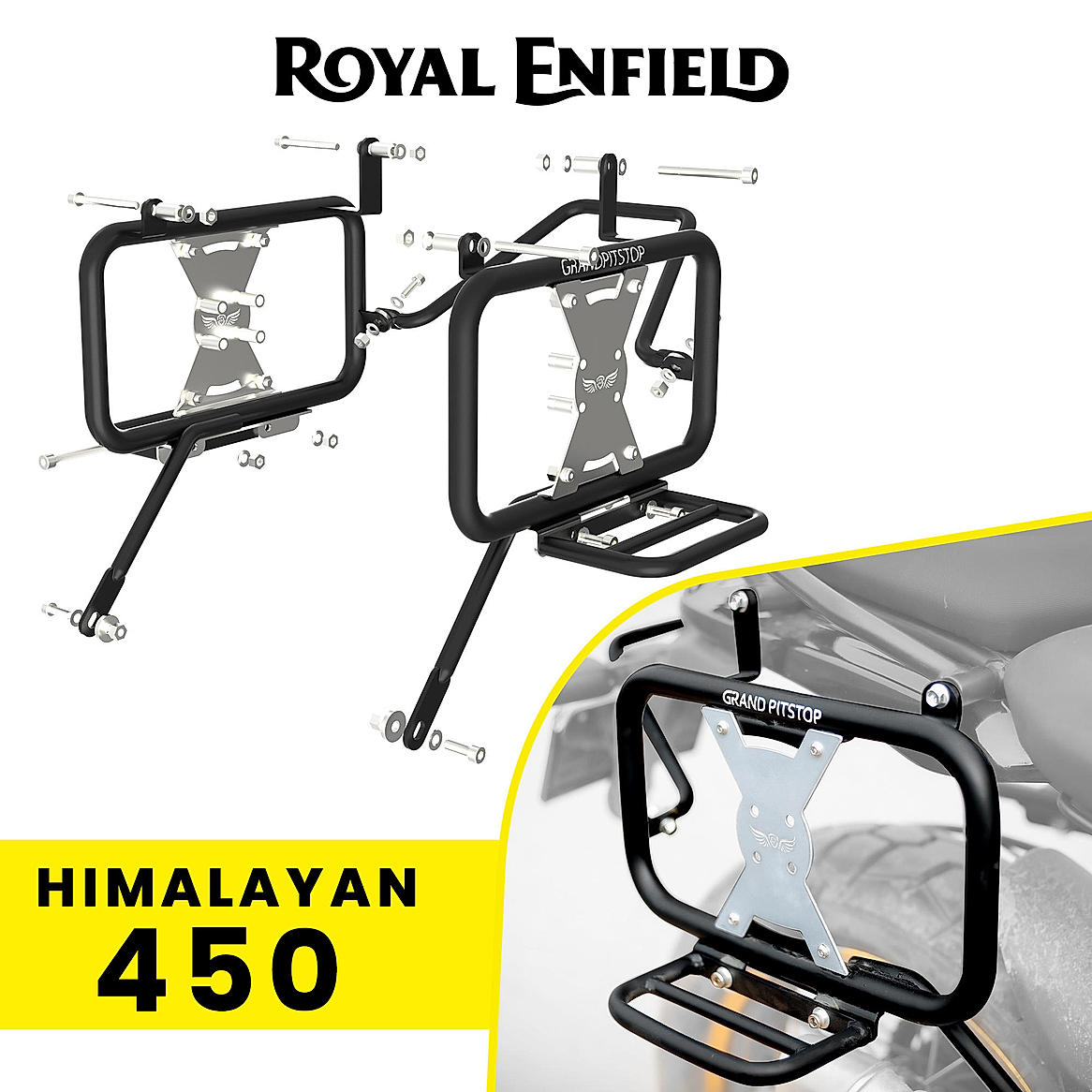 Saddle Stay for Royal Enfield Himalayan 450 - Black/Silver