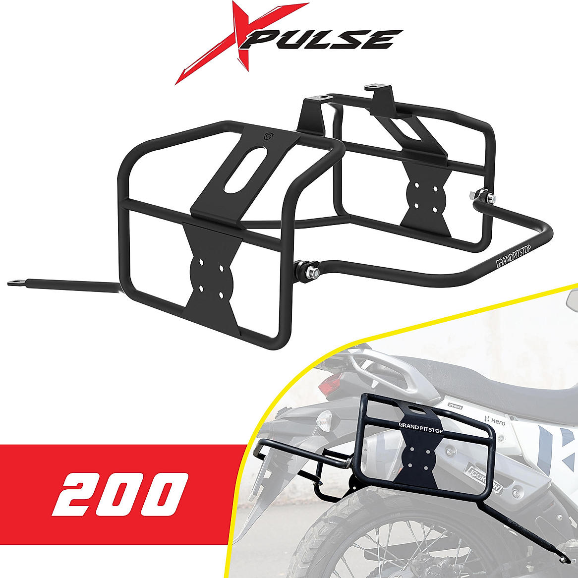 Saddle Stay for Hero Xpulse 200/400 - Black/Red