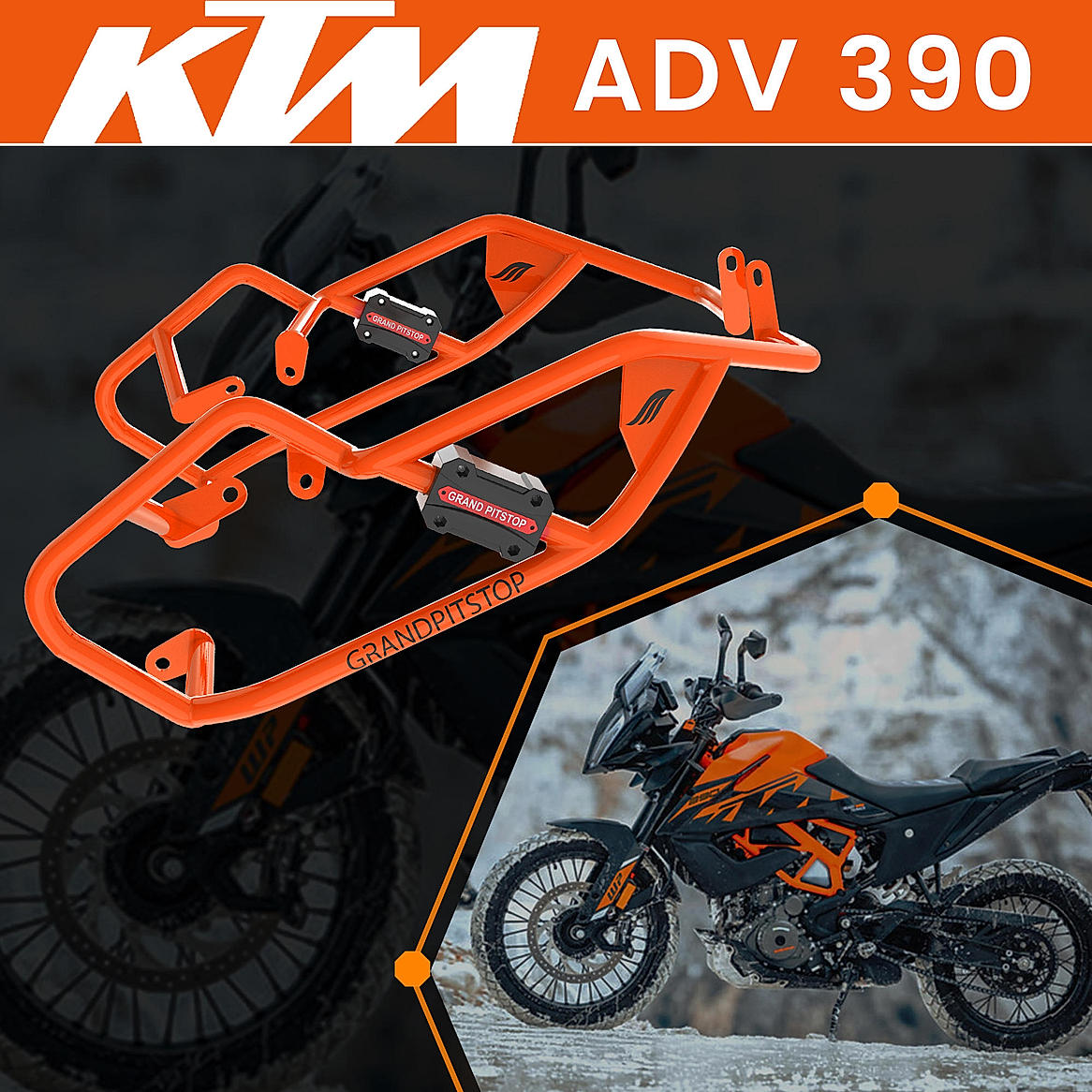 Crash Guard for KTM ADVENTURE 390 X Orange