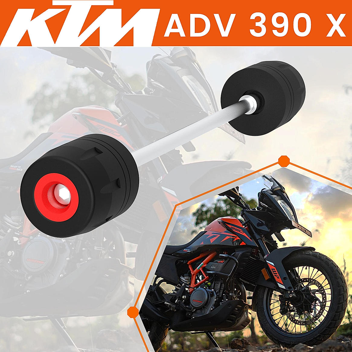 Front Fork Slider for KTM ADVENTURE 390 X Black