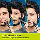OneBlade  - |  Hybrid Trimmer and Shaver with Dual Protection Technology | Most Skin Friendly Trim | QP1424/10