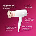 Hair Dryer - | Powerful drying with less heat I 1600 W I Men and Women I Cool Shot | ThermoProtect Care I Travel friendly BHD308/30