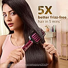 Hair Straightening Brush-with Silk Protect Technology I Naturally Straight hair in 5 Mins I  BHH730/00