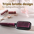 Hair Straightening Brush-with Silk Protect Technology I Naturally Straight hair in 5 Mins I  BHH730/00