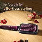 Hair Straightening Brush-with Silk Protect Technology I Naturally Straight hair in 5 Mins I  BHH730/00