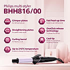 Multi Styler - | Straighten, Curl or Crimp with a Single Tool | Quick Click Release Technology | BHH816/00