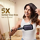 Hair Straightener Brush- | Everyday Styling with Kerashine Care in 5 mins , ThermoProtect Technology I Natural Straight, Shiny and Frizz Free Hair , Triple Bristle Design BHH880/10