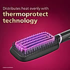 Hair Straightener Brush- | Everyday Styling with Kerashine Care in 5 mins , ThermoProtect Technology I Natural Straight, Shiny and Frizz Free Hair , Triple Bristle Design BHH880/10