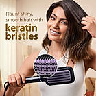Hair Straightener Brush- | Everyday Styling with Kerashine Care in 5 mins , ThermoProtect Technology I Natural Straight, Shiny and Frizz Free Hair , Triple Bristle Design BHH880/10
