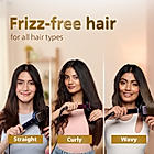 Hair Straightener Brush- | Everyday Styling with Kerashine Care in 5 mins , ThermoProtect Technology I Natural Straight, Shiny and Frizz Free Hair , Triple Bristle Design BHH880/10