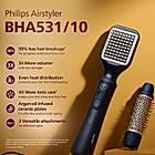 2 in 1 Airstyler | Volumizer + Blow Dryer Brush + Multi-Styler | 3X Volume & 50% Less Hair Breakage | 2 attachments for Straight and Wavy Looks | Argan Oil Infused plates & 4X more Ionic Care for Shinier, Frizz Free Hair | BHA531/10