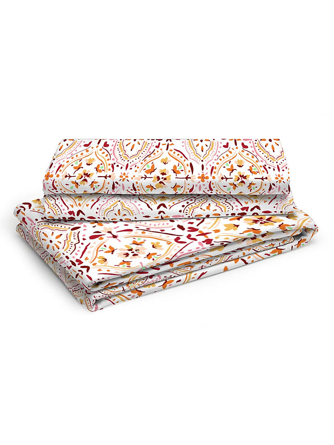 Akira -1  Super Fine Brown Colored Floral Print King Cordinated Bedding set with Bedsheet, Pillow Cover & Comforter