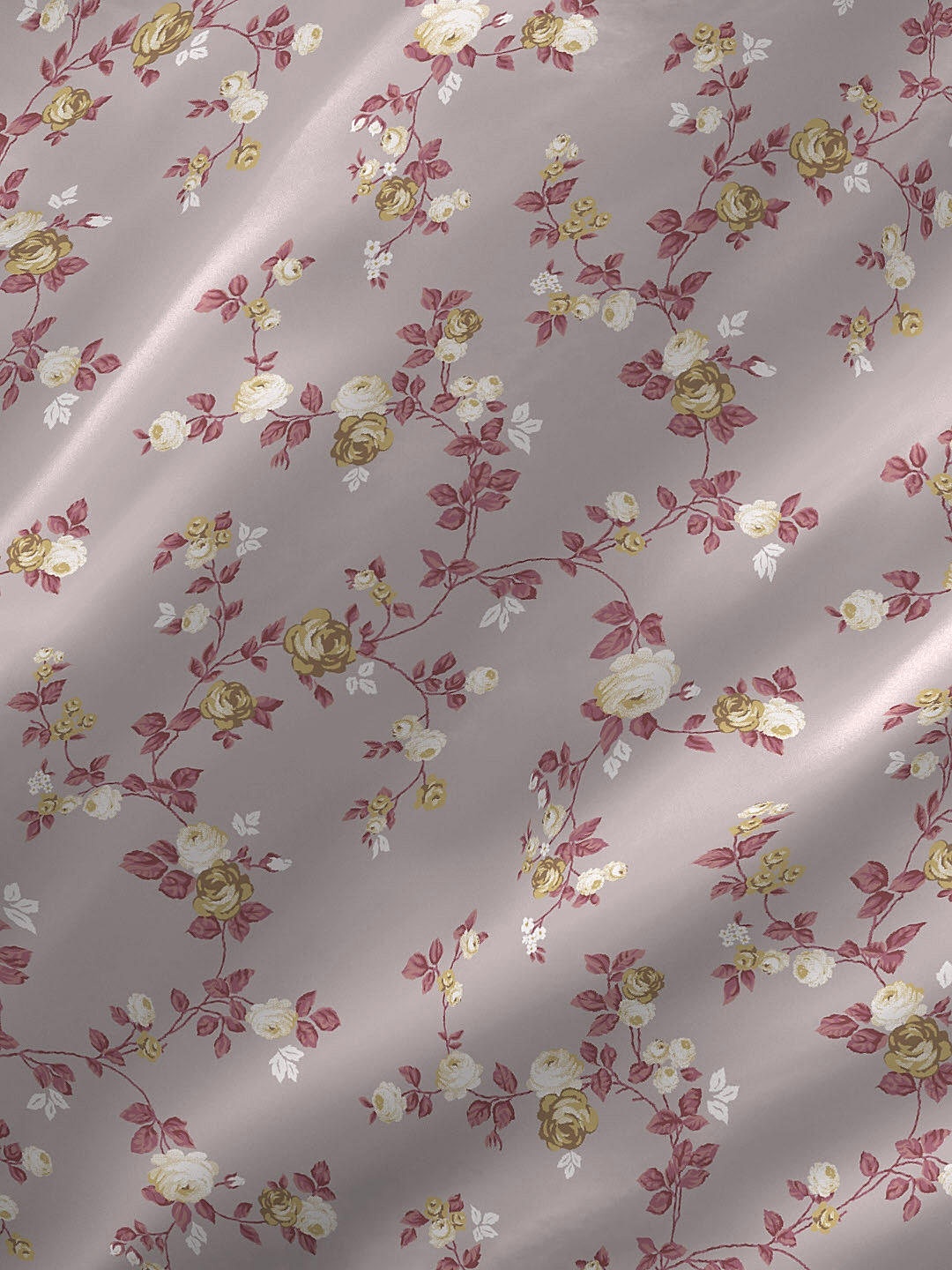 Iris Gaze Cotton Fine Grey  Colored Floral Print King Bed Sheet Set
